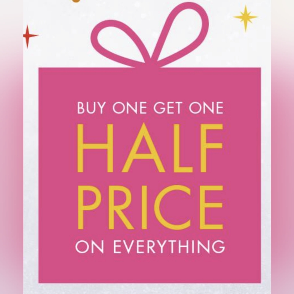 Buy 1 Get the 2nd Half Price !